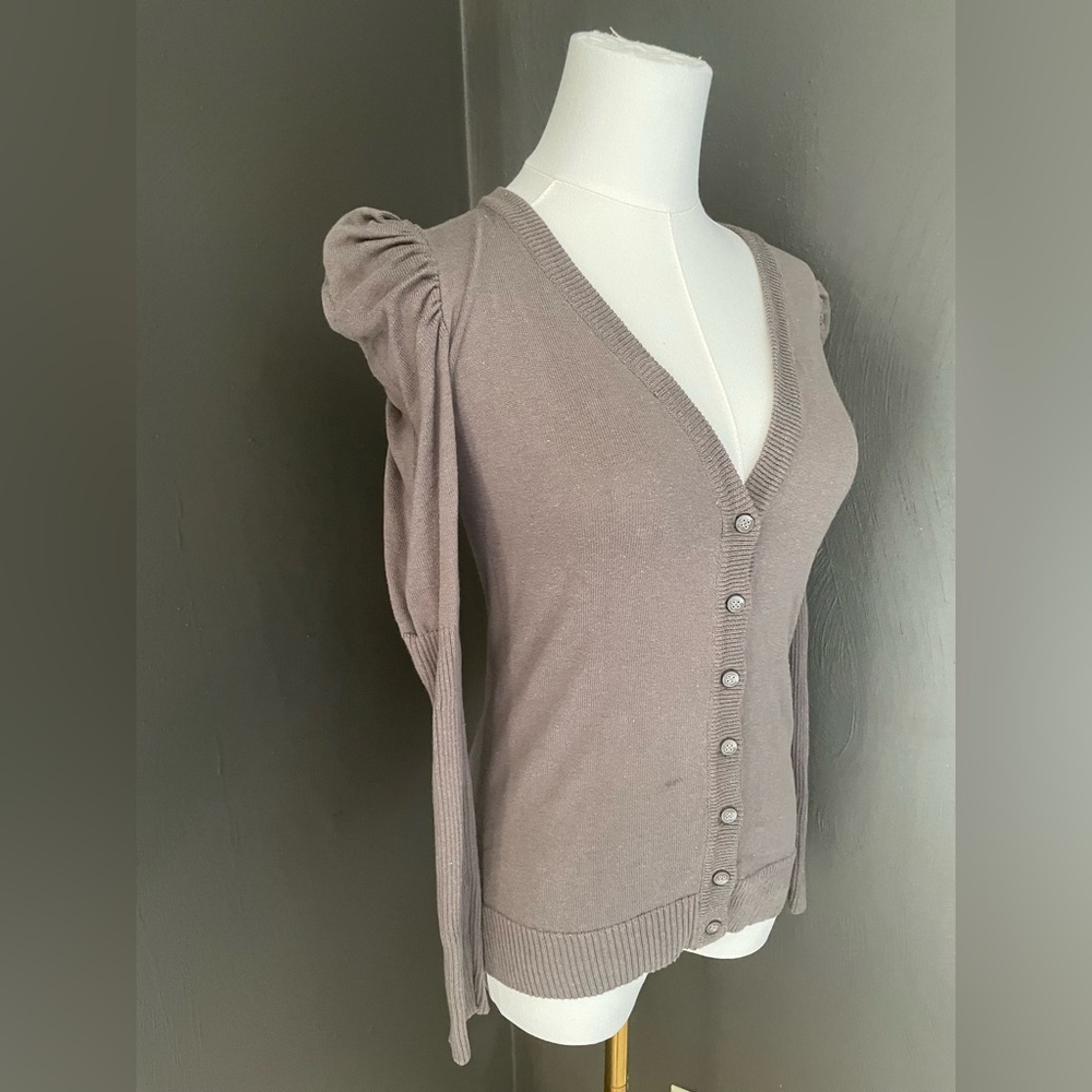 Bleu Ice Puff Sleeve Cardigan – Size Small